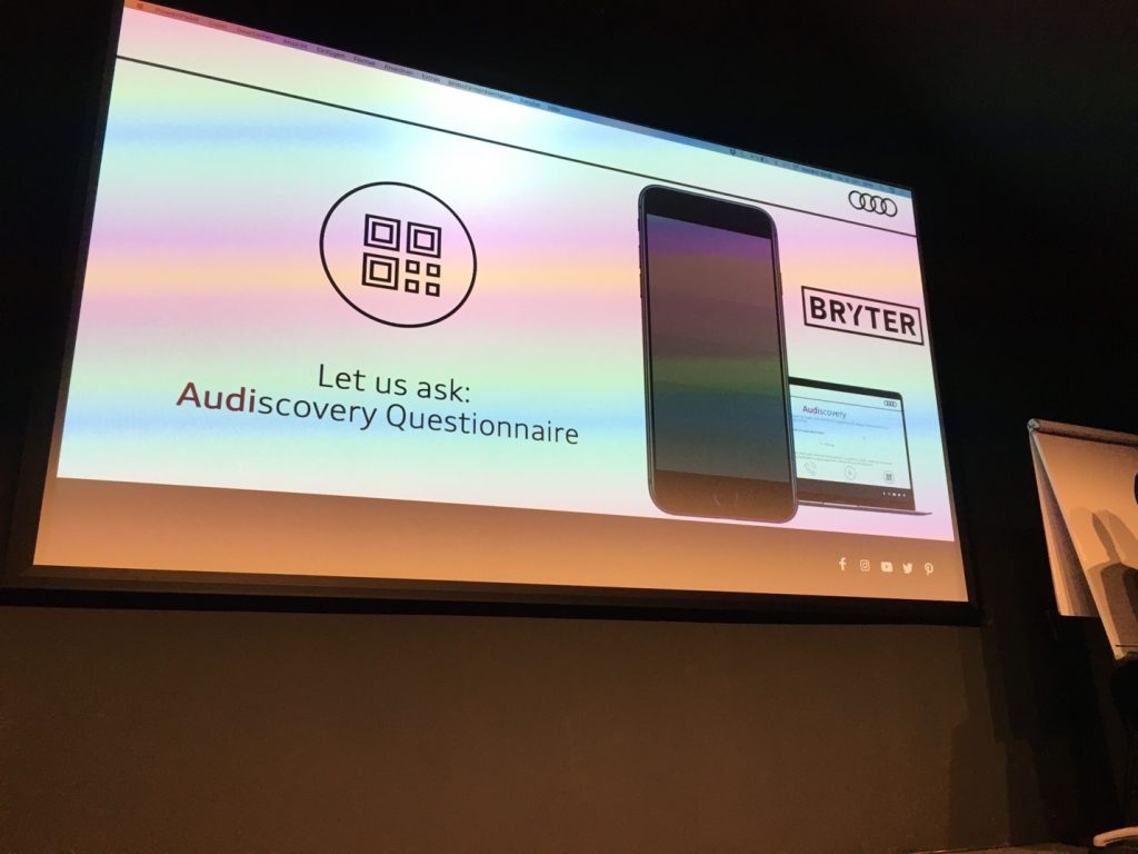 Image of Audiscovery Questionnaire created at the Freshfields Legal Hackathon using the BRYTER platform